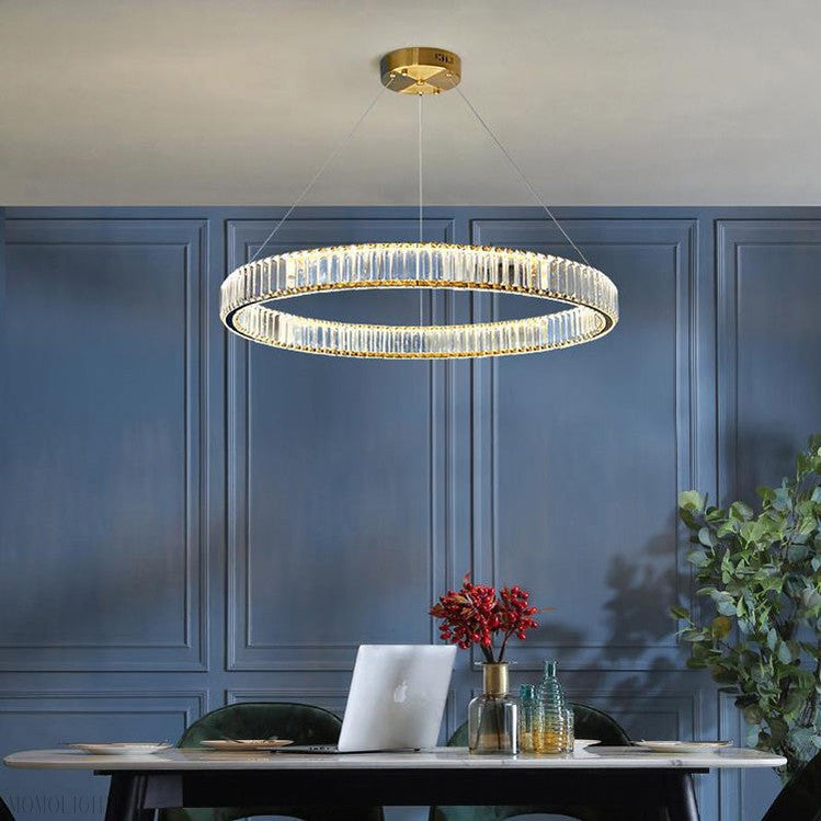 Doro Crystal Round Chandelier-Momo Lighting