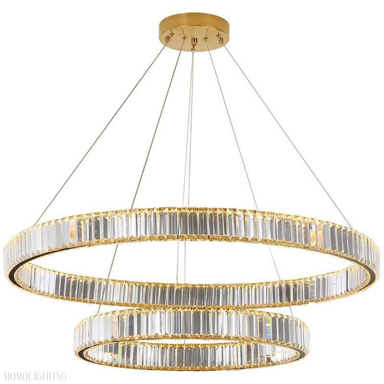Doro Crystal Round Chandelier-Momo Lighting