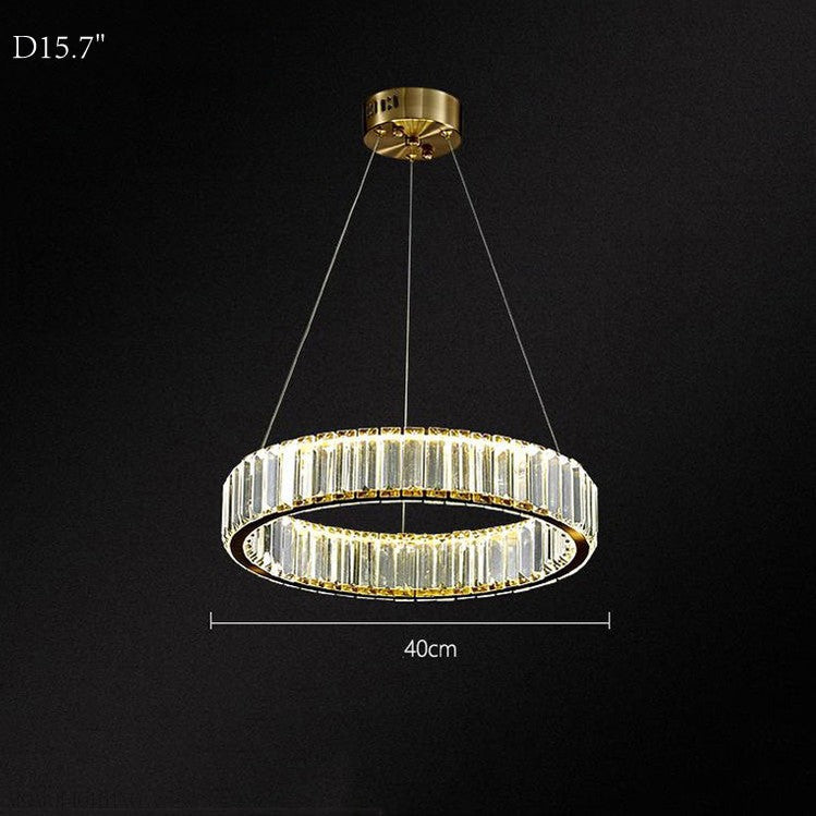 Doro Crystal Round Chandelier-Momo Lighting