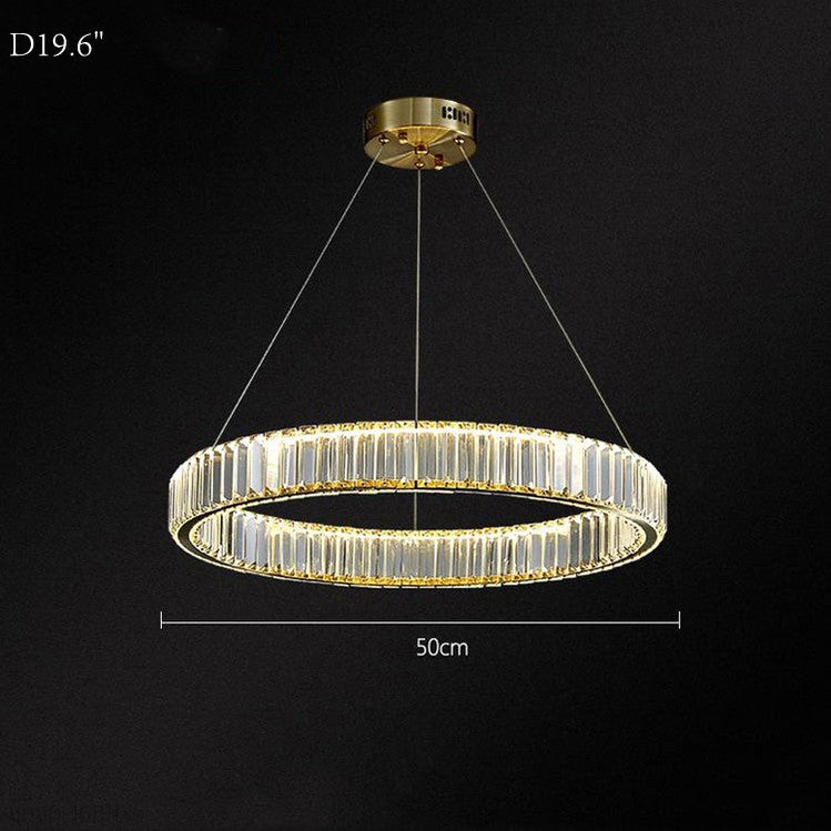 Doro Crystal Round Chandelier-Momo Lighting