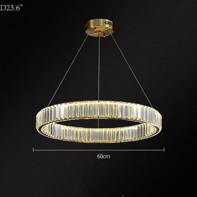 Doro Crystal Round Chandelier-Momo Lighting