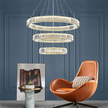 Doro Crystal Round Chandelier-Momo Lighting