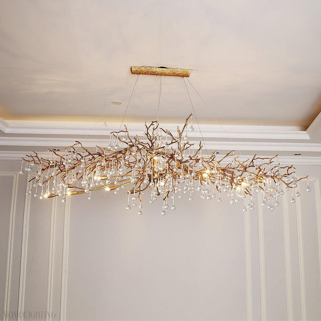 Drios Rain Chandelier-Momo Lighting