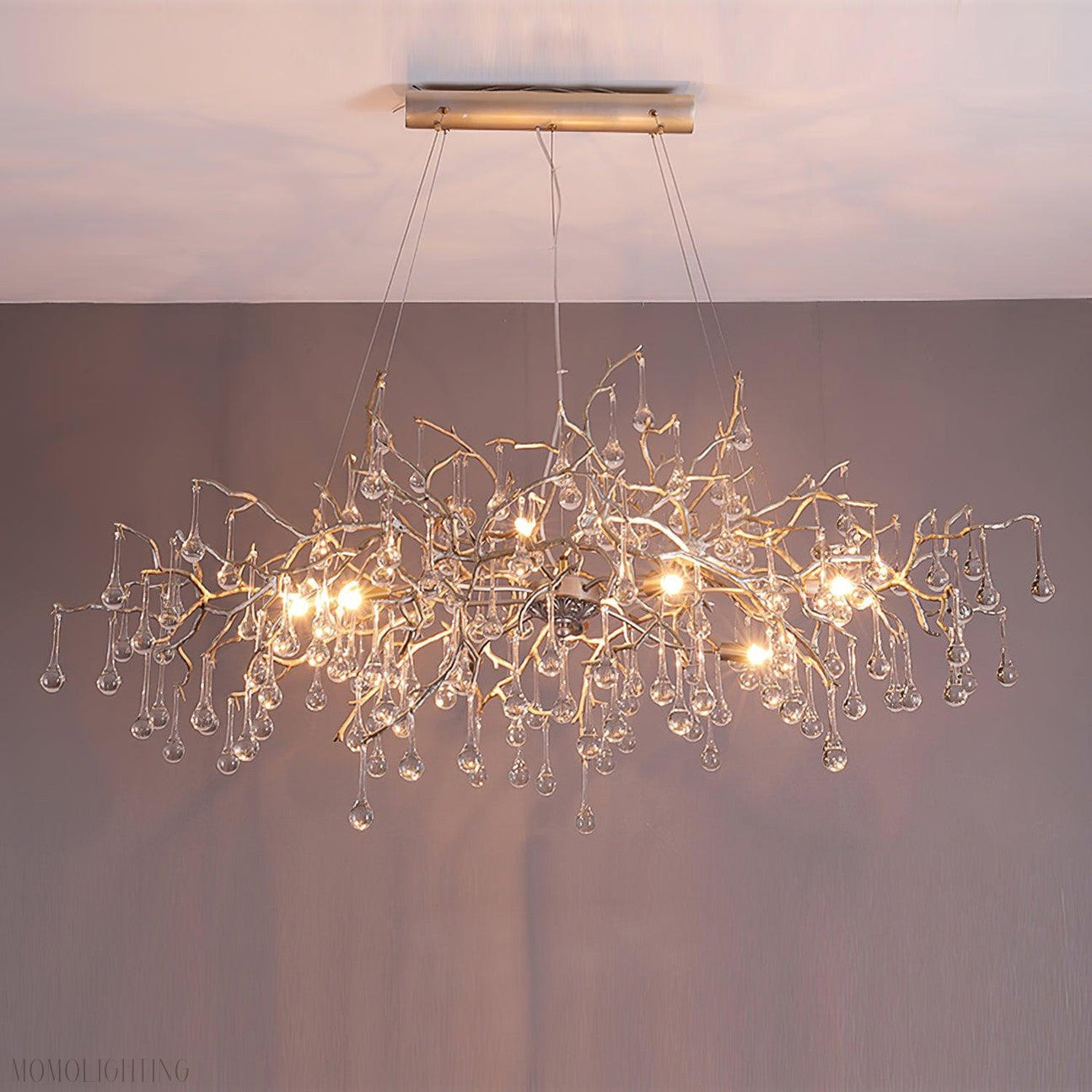 Drios Rain Chandelier-Momo Lighting