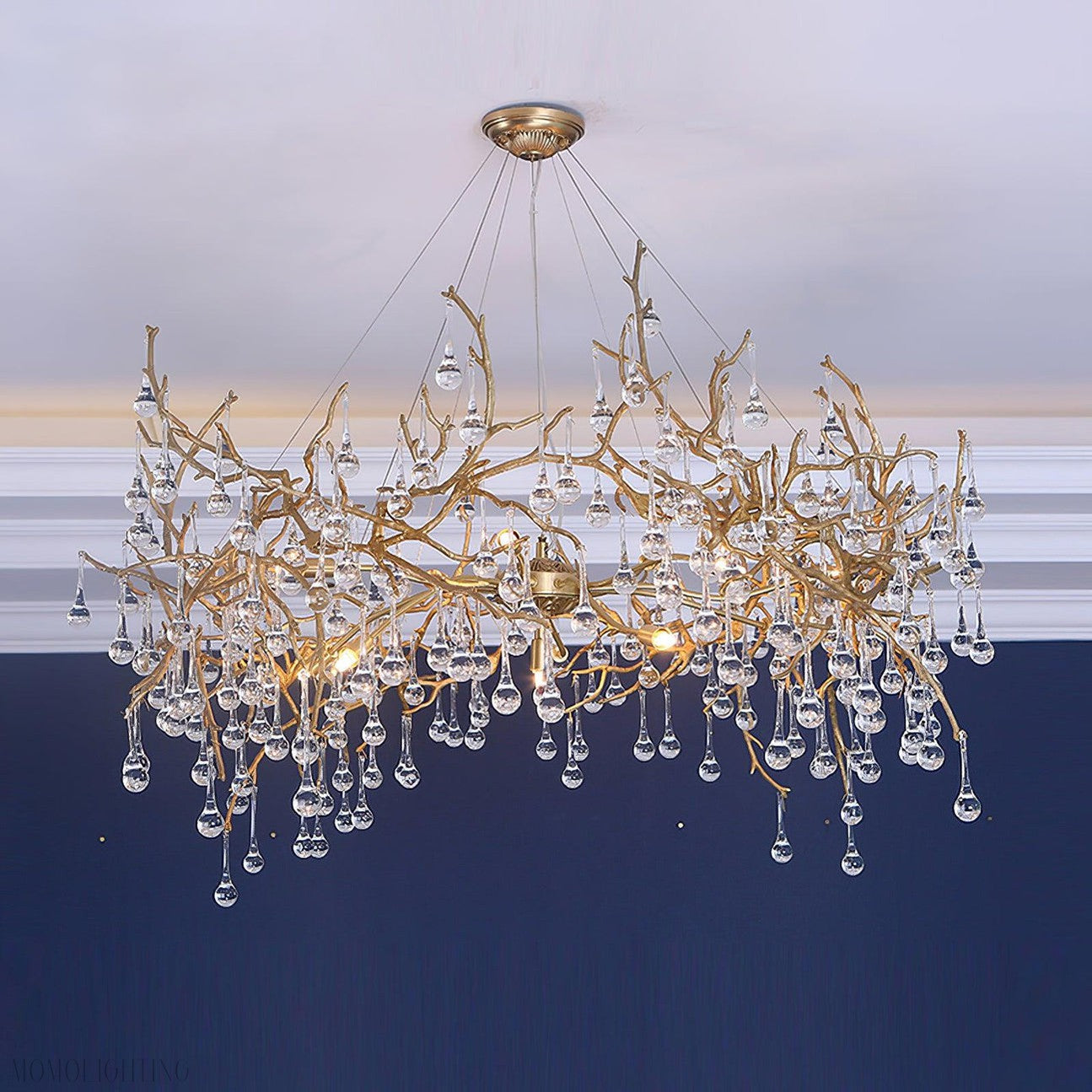 Drios Rain Chandelier-Momo Lighting