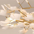 Drooping Ceramic Ginkgo Leaf Chandelier-Momo Lighting