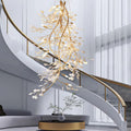 Drooping Ceramic Ginkgo Leaf Chandelier-Momo Lighting