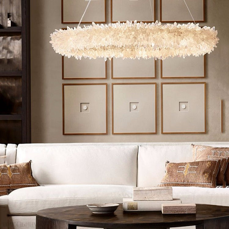 Edeline Crystal Halo Chandelier-Momo Lighting