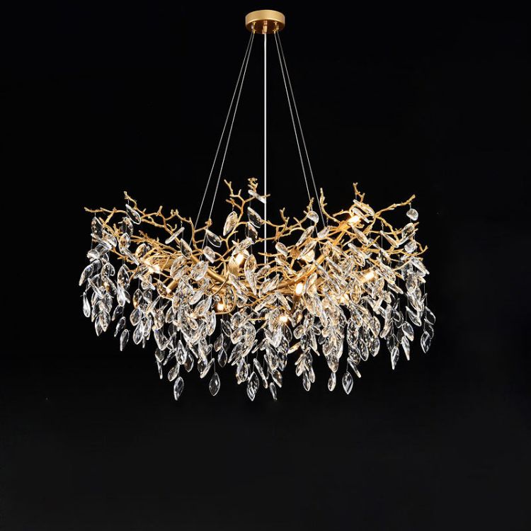 Eileen Gold Tree Branch Ceiling Chandelier-Momo Lighting