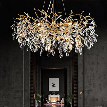 Eileen Gold Tree Branch Ceiling Chandelier-Momo Lighting