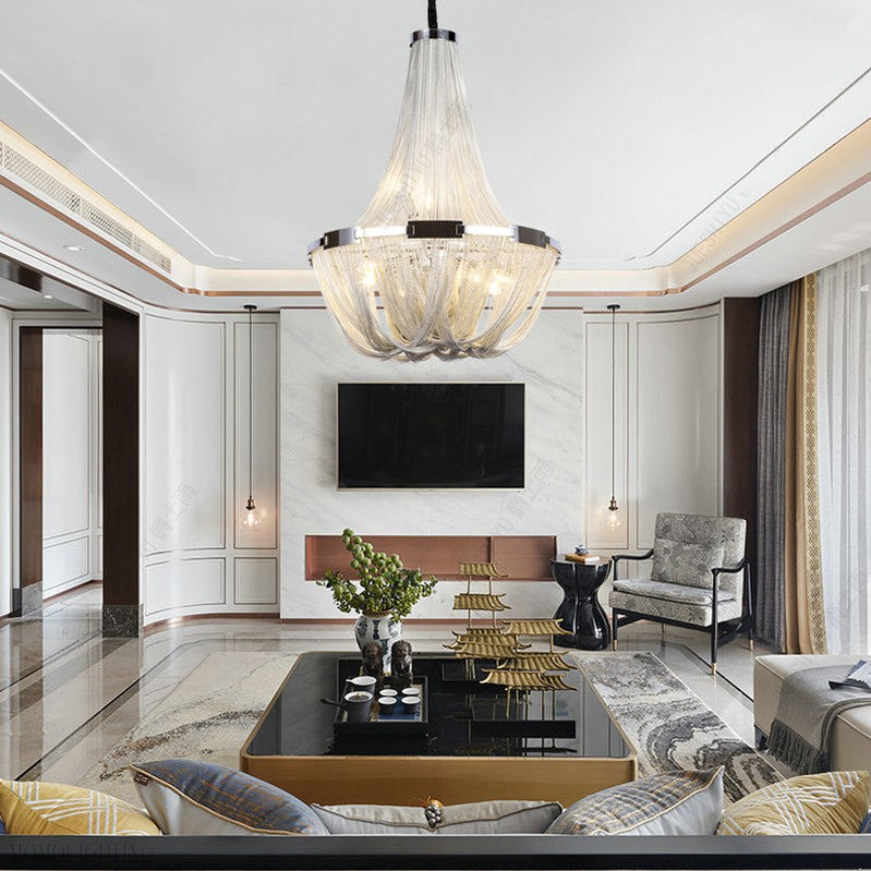 Eldorado Luxury Aluminum Chain Tassel Chandelier-Momo Lighting