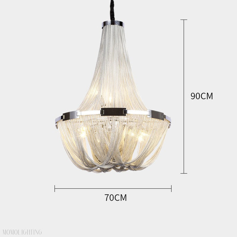 Eldorado Luxury Aluminum Chain Tassel Chandelier-Momo Lighting