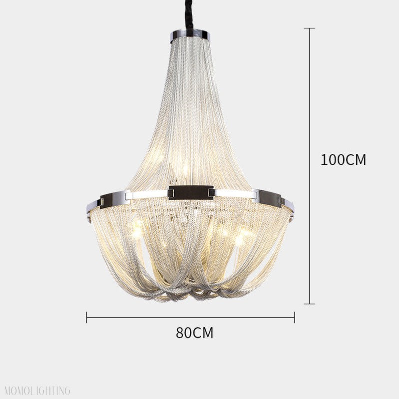 Eldorado Luxury Aluminum Chain Tassel Chandelier-Momo Lighting