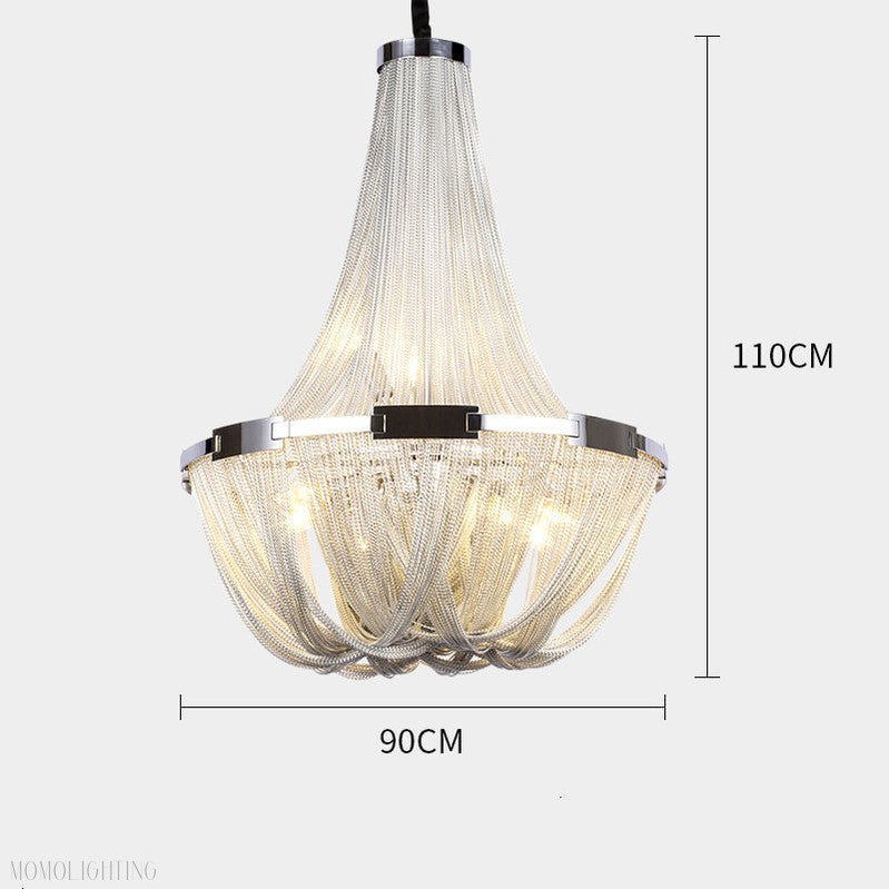 Eldorado Luxury Aluminum Chain Tassel Chandelier-Momo Lighting
