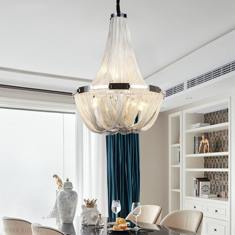 Eldorado Luxury Aluminum Chain Tassel Chandelier-Momo Lighting