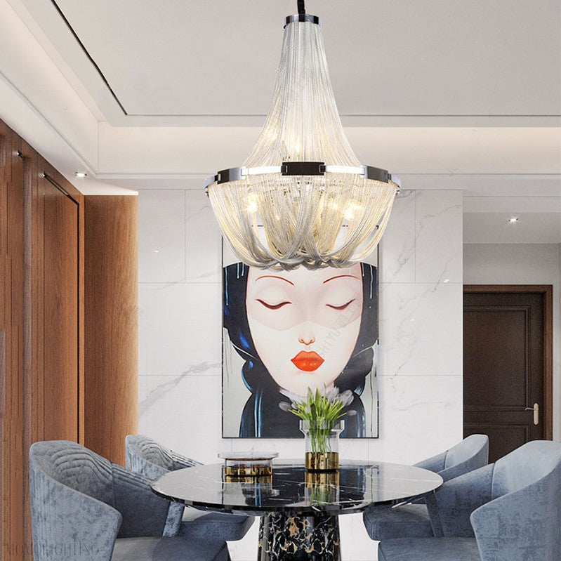 Eldorado Luxury Aluminum Chain Tassel Chandelier-Momo Lighting
