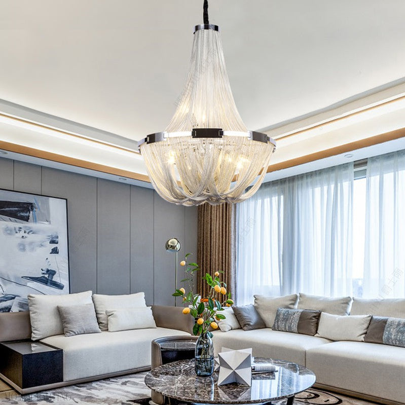 Eldorado Luxury Aluminum Chain Tassel Chandelier-Momo Lighting