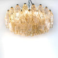 Elegant Murano Poliedri Clear Glass Chandelier 18