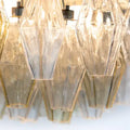 Elegant Murano Poliedri Clear Glass Chandelier 18