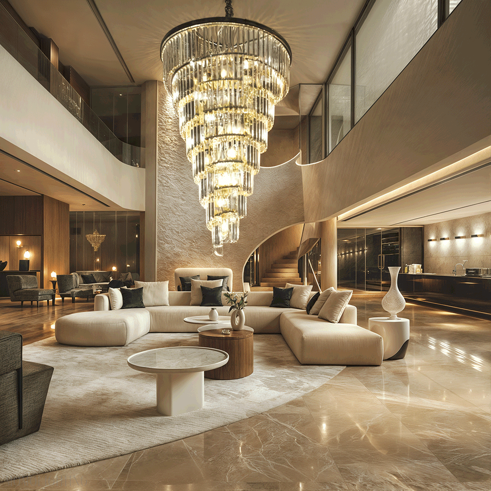 Elena Foyer & Staircase Chandelier-Momo Lighting