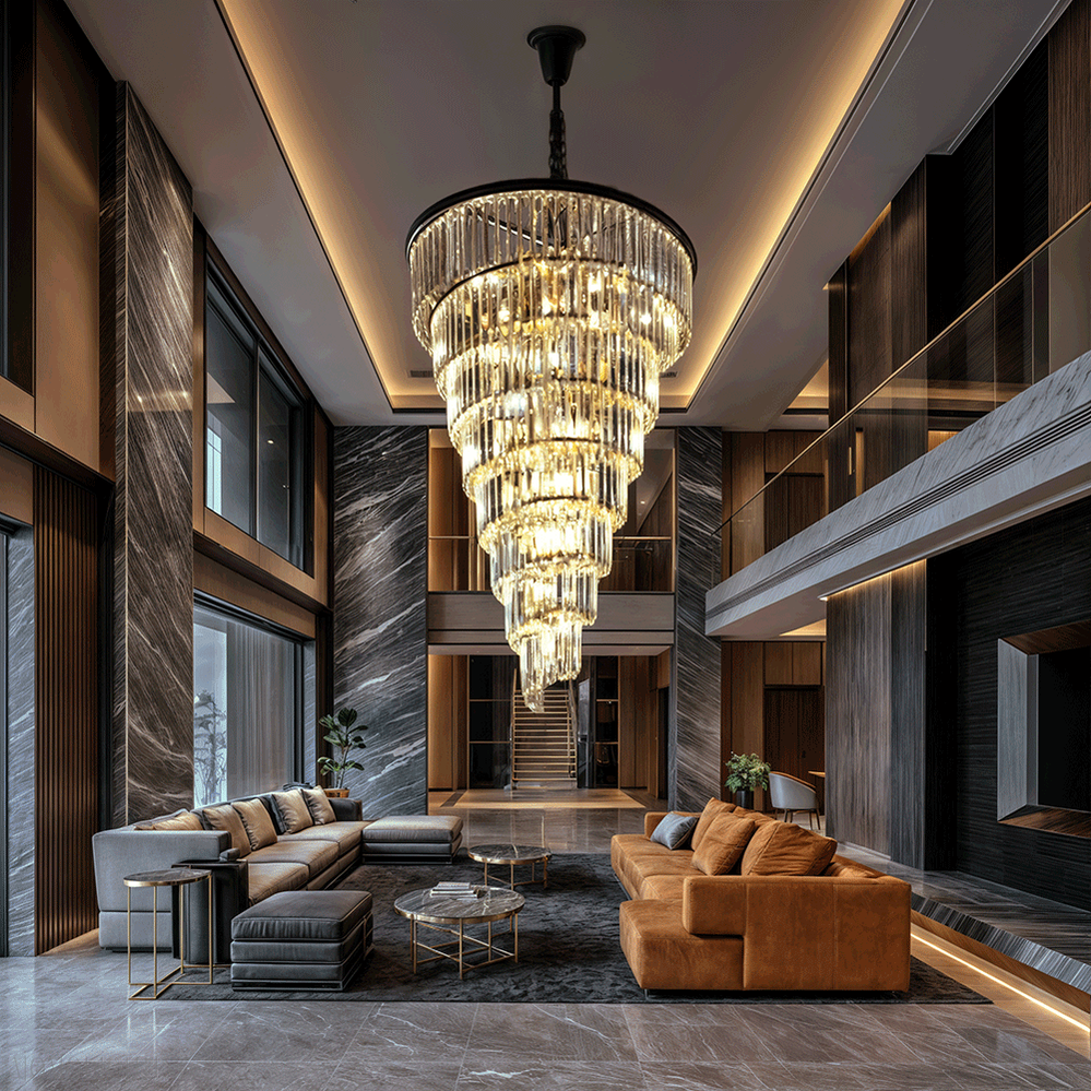 Elena Foyer & Staircase Chandelier-Momo Lighting