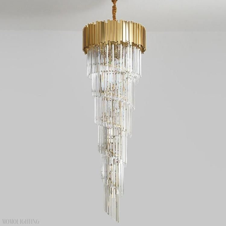 Elian Gillani 2-Story Crystal Chandelier-Momo Lighting