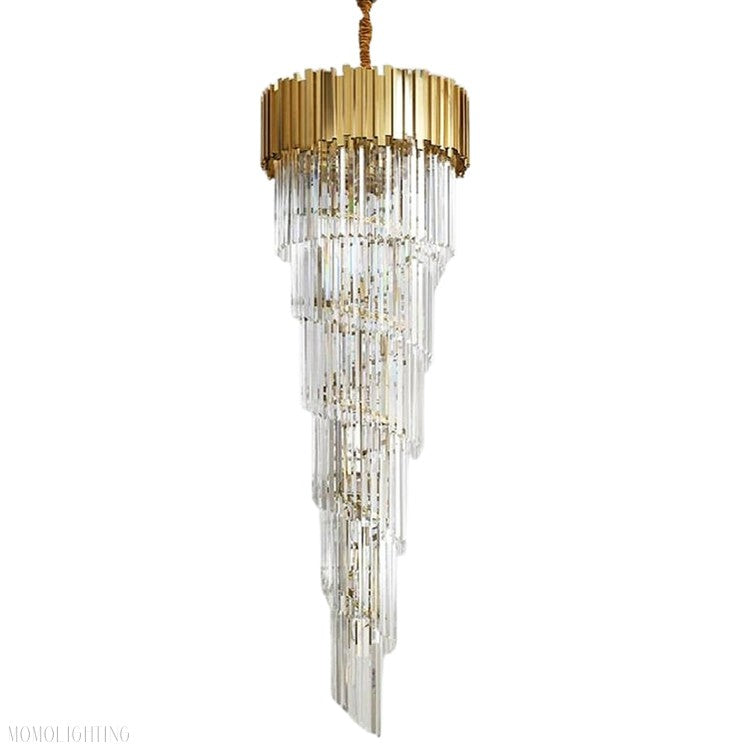 Elian Gillani 2-Story Crystal Chandelier-Momo Lighting