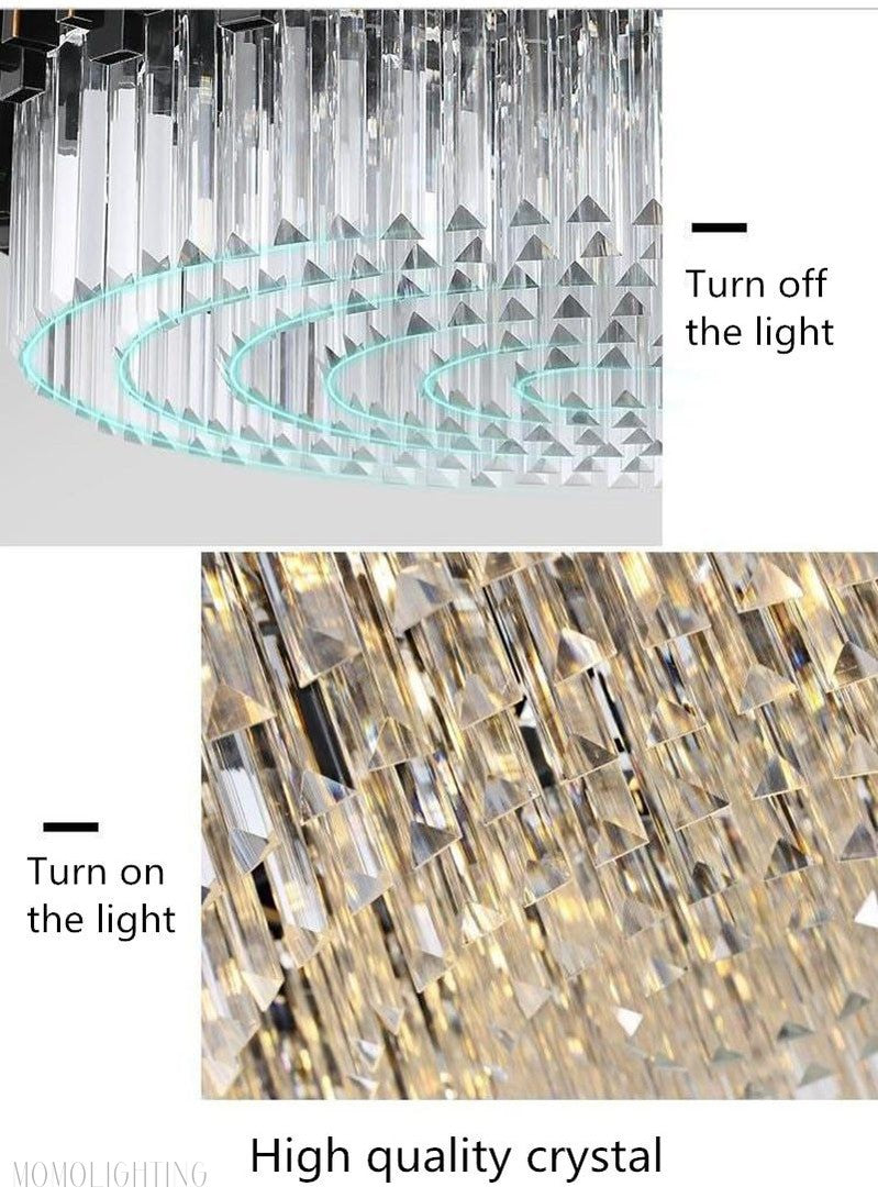 Elian Lason Crystal Chandelier-Momo Lighting