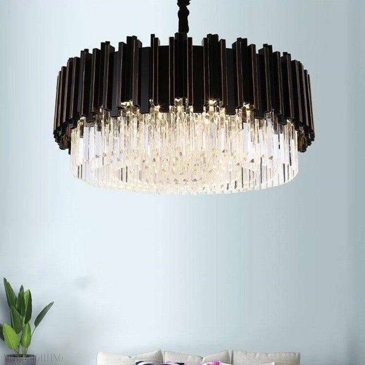 Elian Lason Crystal Chandelier-Momo Lighting