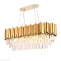 Elian Oval Crystal Chandelier-Momo Lighting