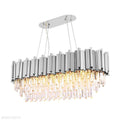 Elian Oval Crystal Chandelier-Momo Lighting