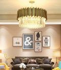 Elian Round Crystal Chandelier-Momo Lighting