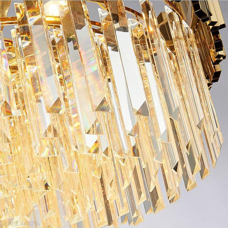 Elian Round Crystal Chandelier-Momo Lighting