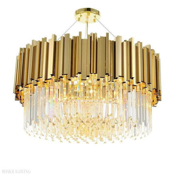 Elian Round Crystal Chandelier-Momo Lighting