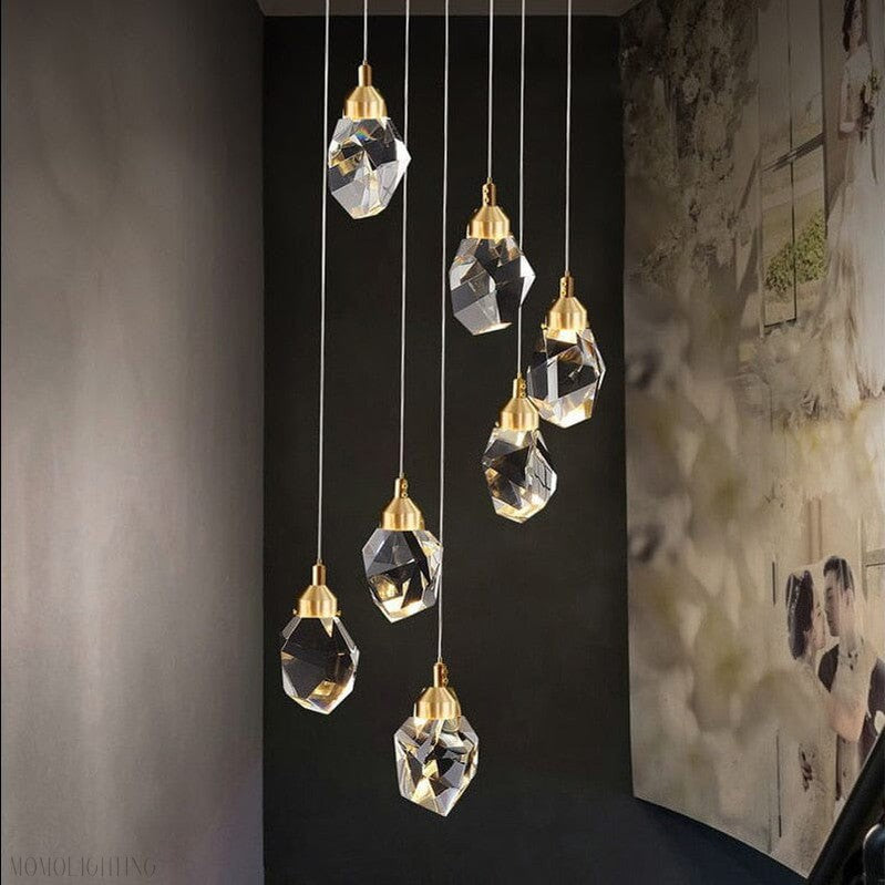 Elodie Foyer & Staircase Crystal Chandelier-Momo Lighting