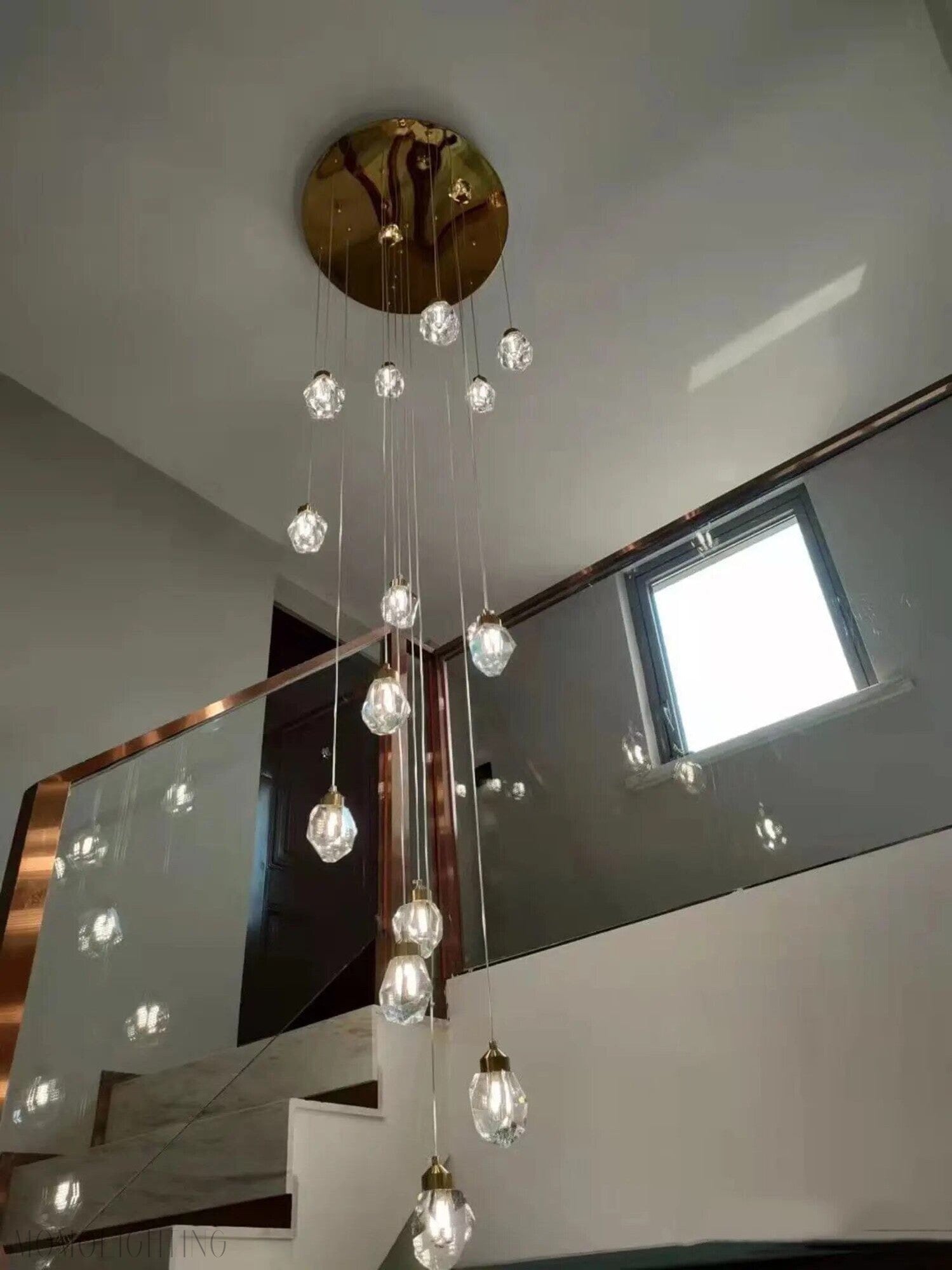 Elodie Foyer & Staircase Crystal Chandelier-Momo Lighting