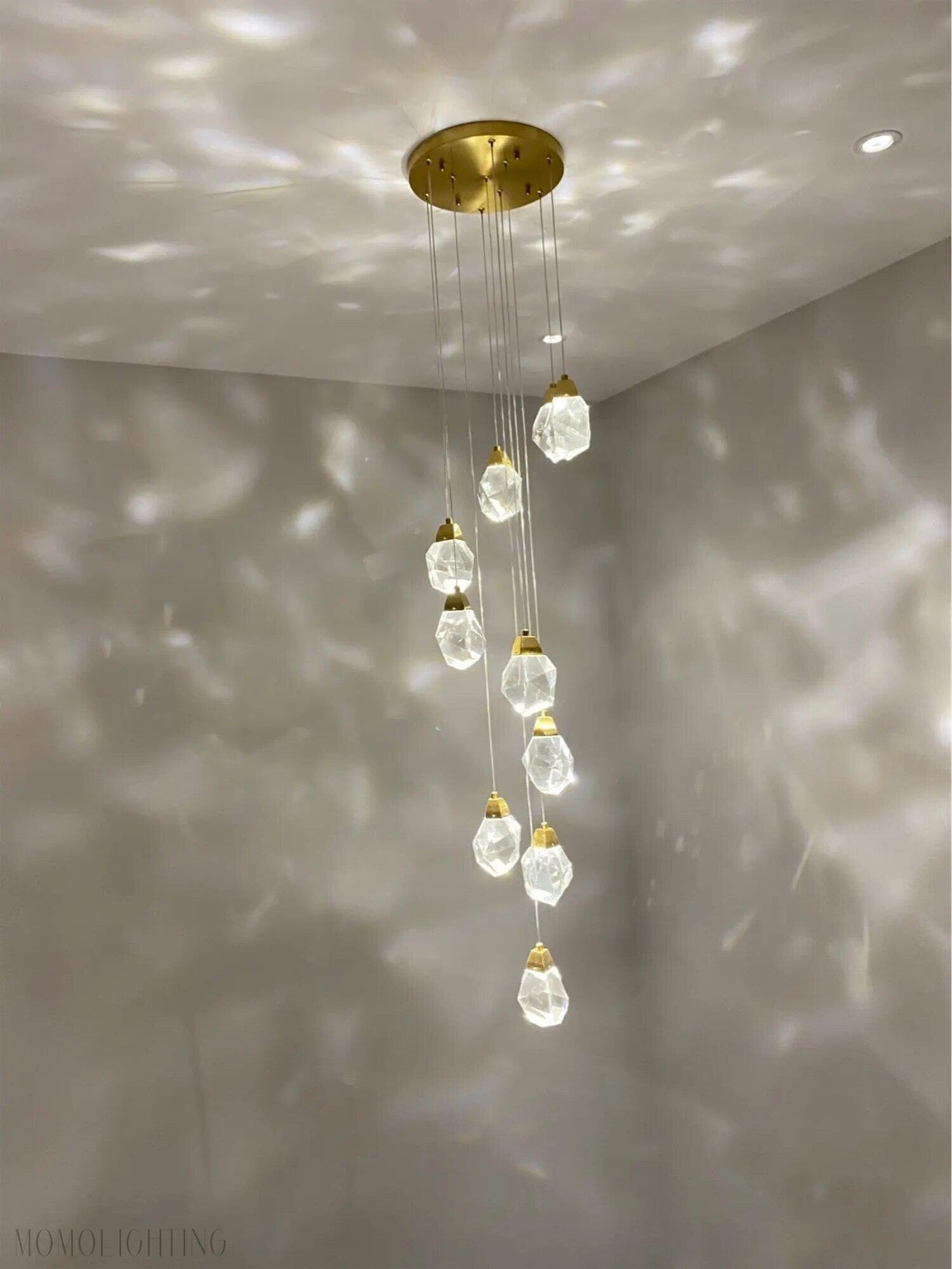 Elodie Foyer & Staircase Crystal Chandelier-Momo Lighting