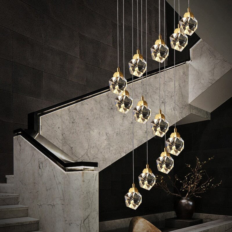 Elodie Foyer & Staircase Crystal Chandelier-Momo Lighting