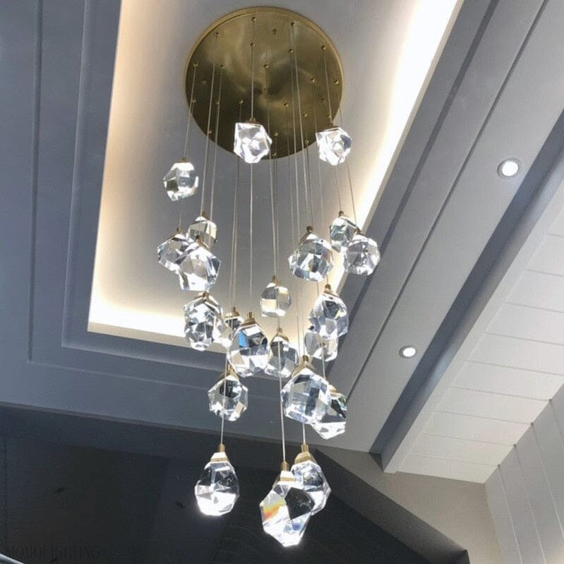 Elodie Foyer & Staircase Crystal Chandelier-Momo Lighting