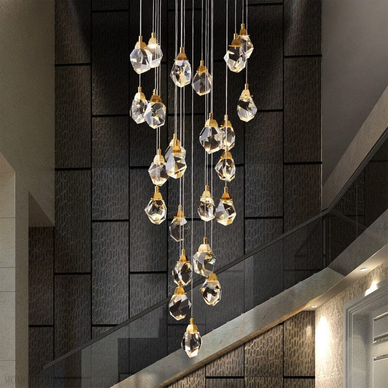 Elodie Foyer & Staircase Crystal Chandelier-Momo Lighting