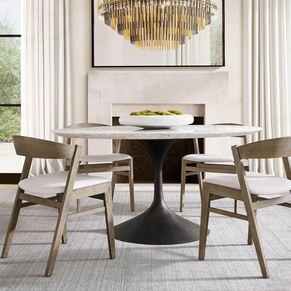 Emily Brass Round Chandelier-Momo Lighting