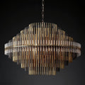 Emily Brass Round Chandelier-Momo Lighting