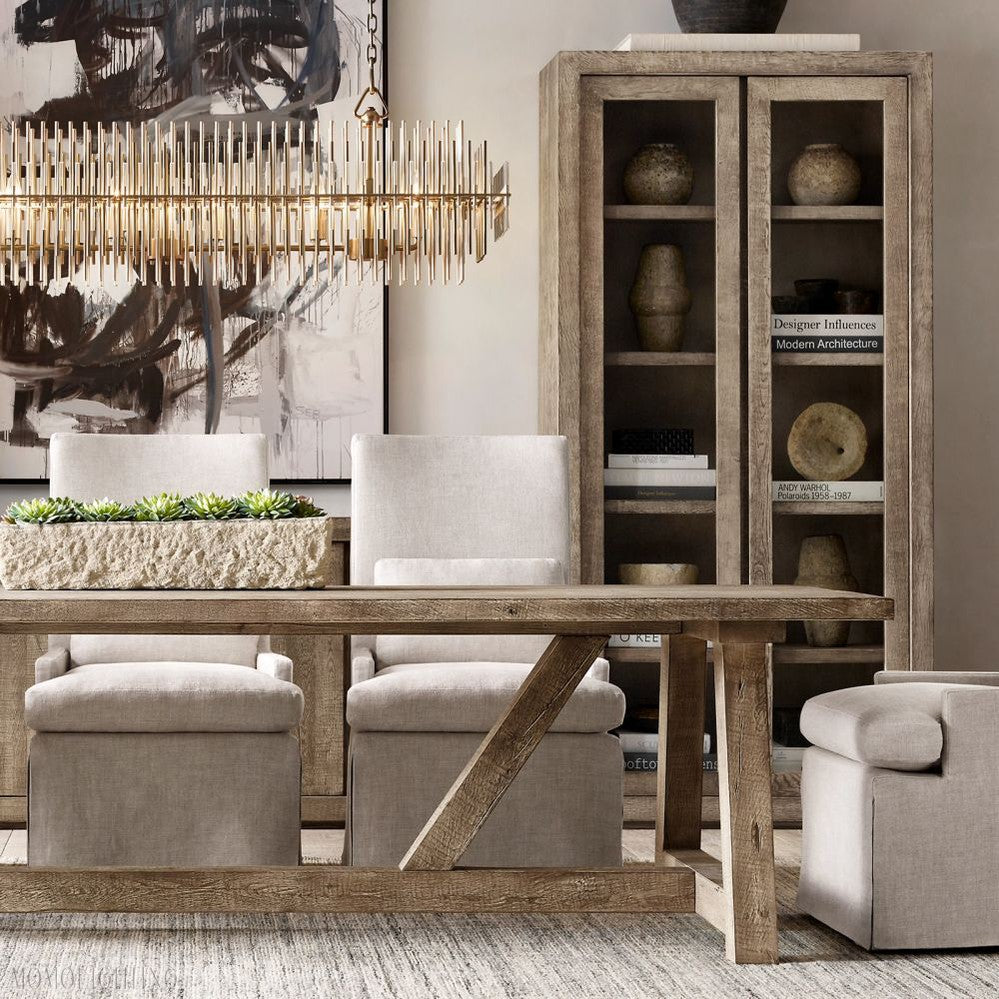 Emily Rectangle Chandelier 54"-Momo Lighting