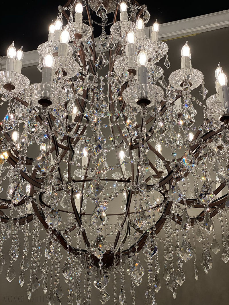 Empire Maria Theresa Crystal Chandelier 28”