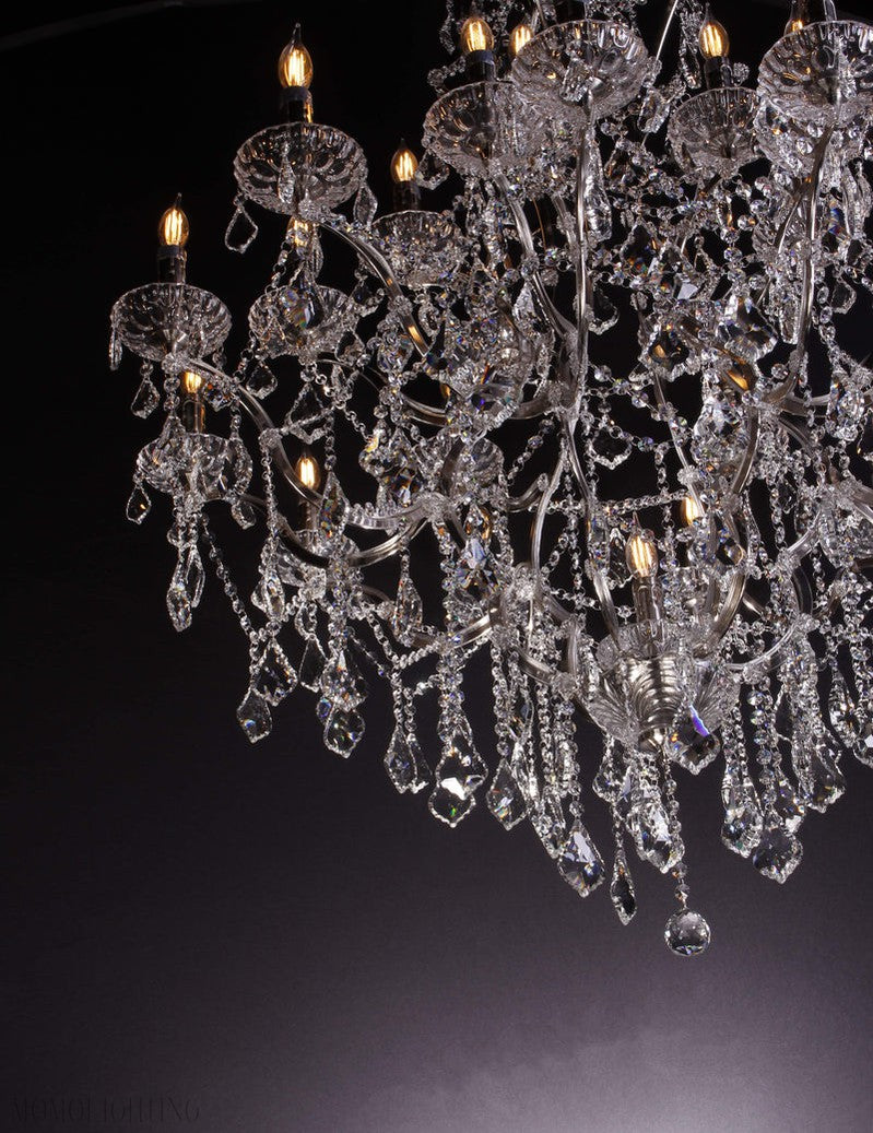 Empire Maria Theresa Crystal Chandelier 28”-Momo Lighting