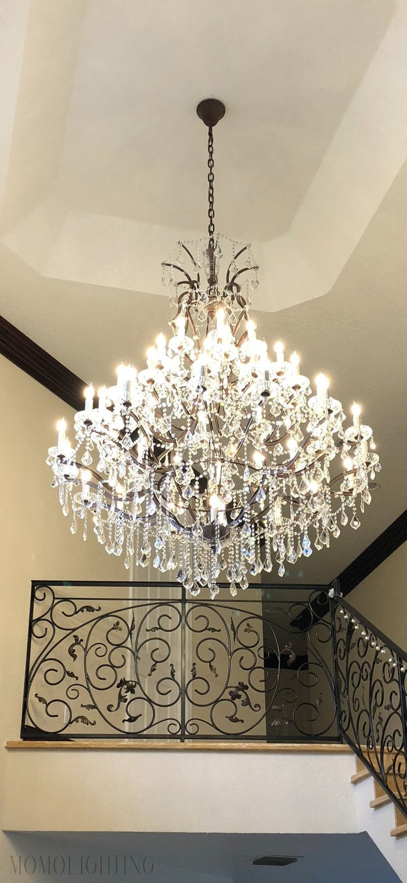 Empire Maria Theresa Crystal Chandelier 28”-Momo Lighting
