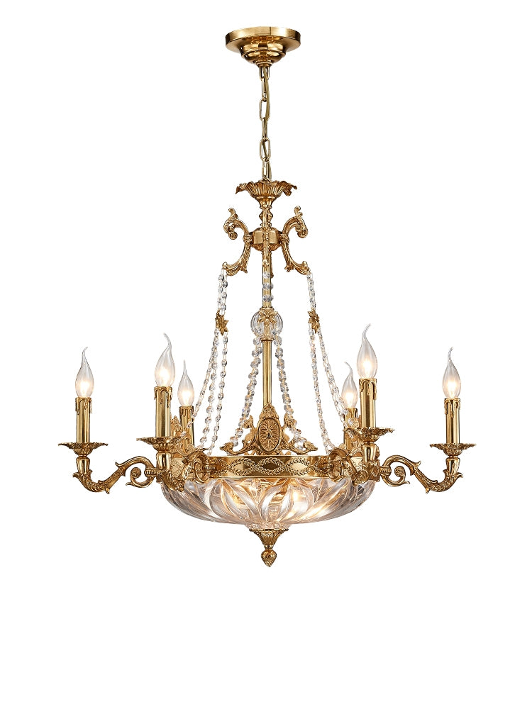 European Style Luxury Crystal Pendant Candle Chandelier for Living Room/Foyer/Entrys/Hallway-Momo Lighting