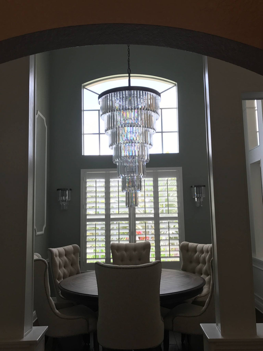 Extra Large 7-Tier Luxury Crystal Chandelier in Black/Coffee/Gold/Chrome Finish Color-Momo Lighting