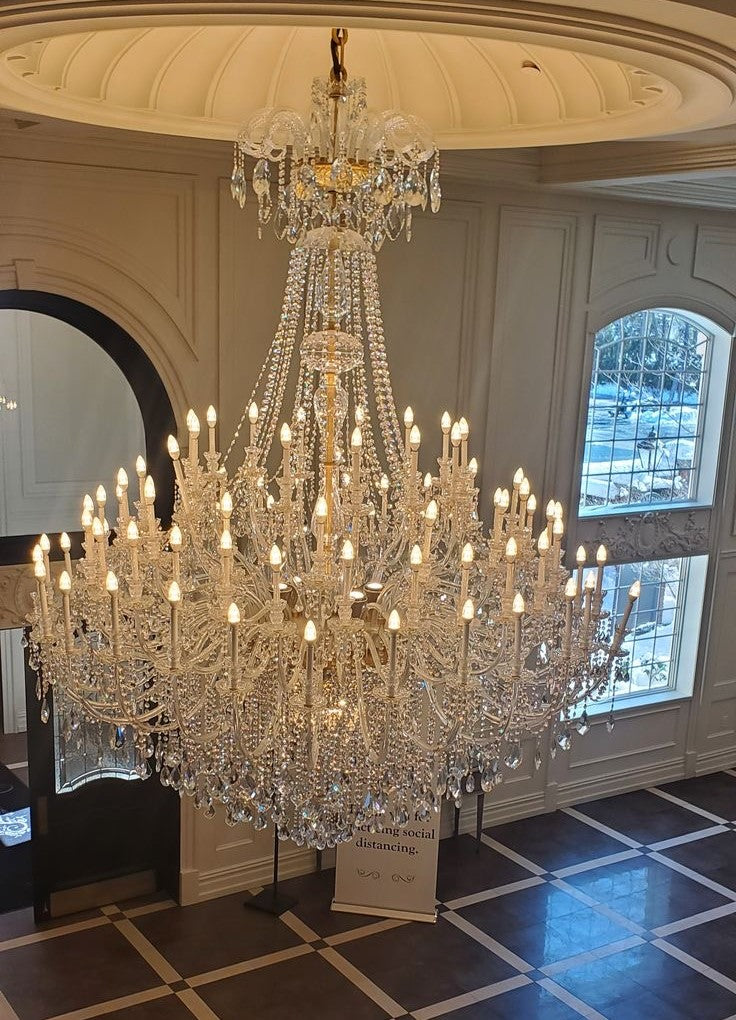 Extra Large Classic Traditional Crystal Chandelier 60/72/90 Lights for Hotel, Showroom, Foyer,Wedding Hall,Coffee Shop-Momo Lighting