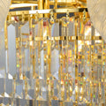 Extra Large Crystal Feather Style Chandelier Long Foyer Staircase Ceiling Lighting Fixture For Living Room-Momo Lighting